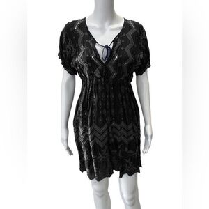 Johnny Was Black Mini Dress